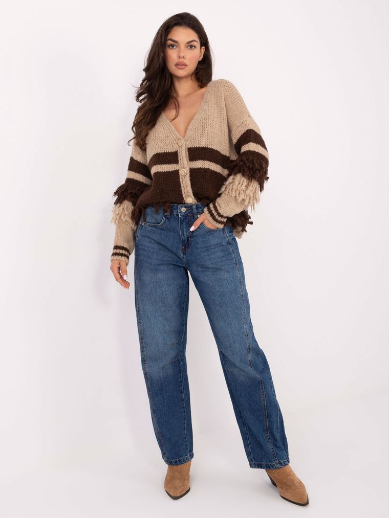 Spodnie jeansowe damskie, balloon, niebieskie, Sublevel