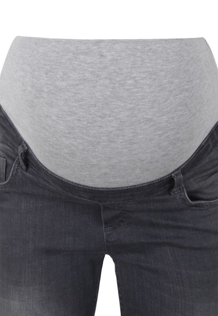 Spodnie jeansowe damskie, ciążowe, slim fit, szare, Bellybutton