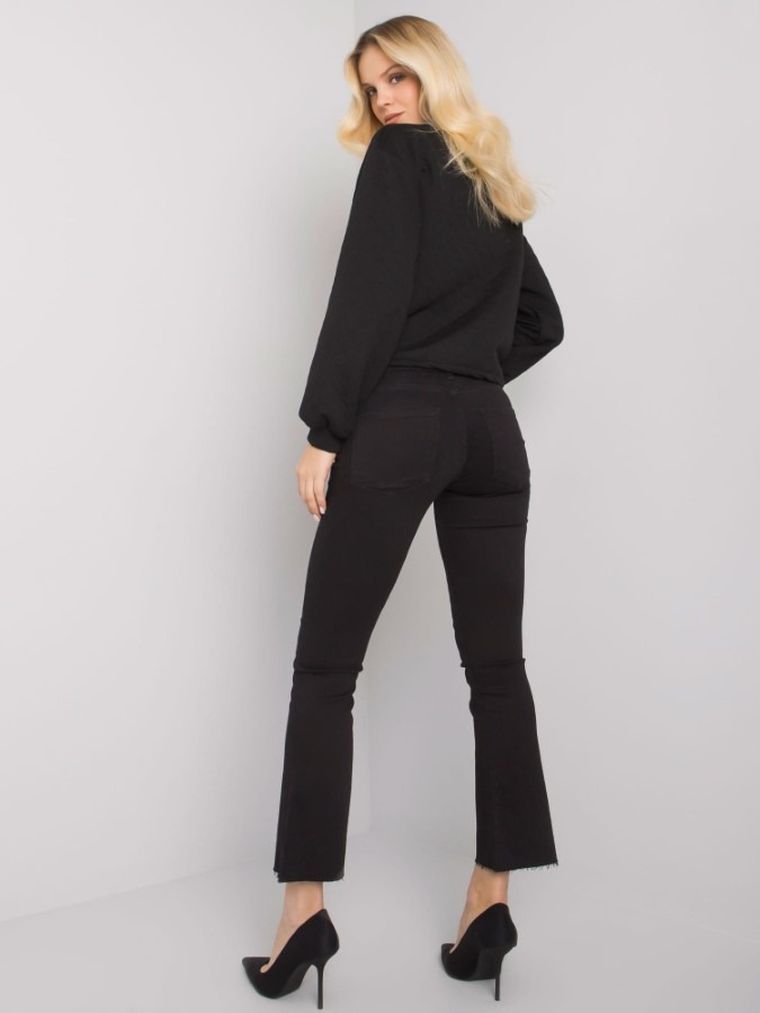 Spodnie jeansowe damskie, czarne, Rue Paris