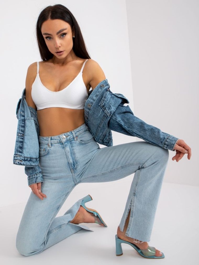 Spodnie jeansowe damskie, denim, Rue Paris