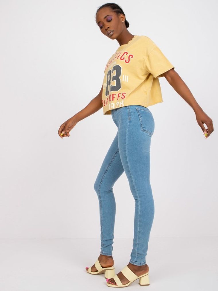 Spodnie jeansowe damskie, denim, Rue Paris