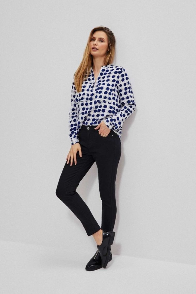 Spodnie jeansowe damskie, grafitowe, Moodo