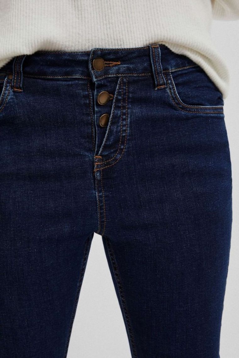 Spodnie jeansowe damskie, granatowe, Moodo