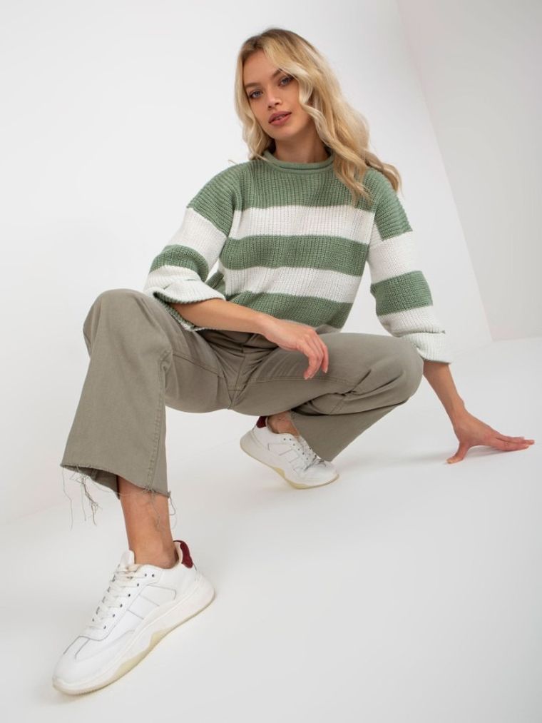 Spodnie jeansowe damskie, khaki, Fresh Made