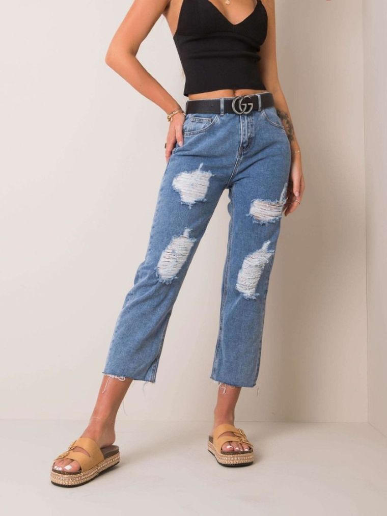 Spodnie jeansowe damskie, niebieskie, Factory Price