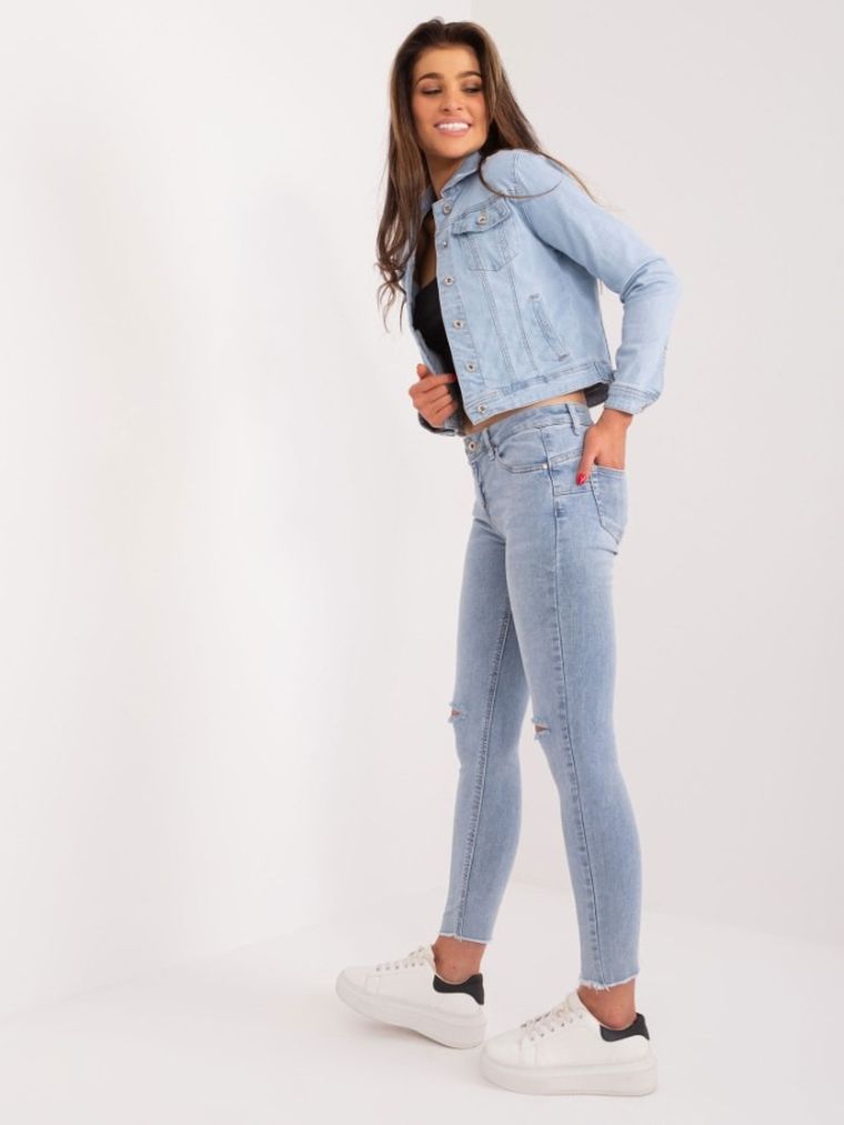 Spodnie jeansowe damskie, niebieskie, Jean Louis Francoise