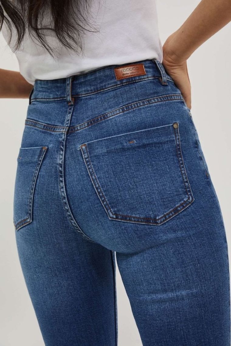 Spodnie jeansowe damskie, niebieskie, Moodo