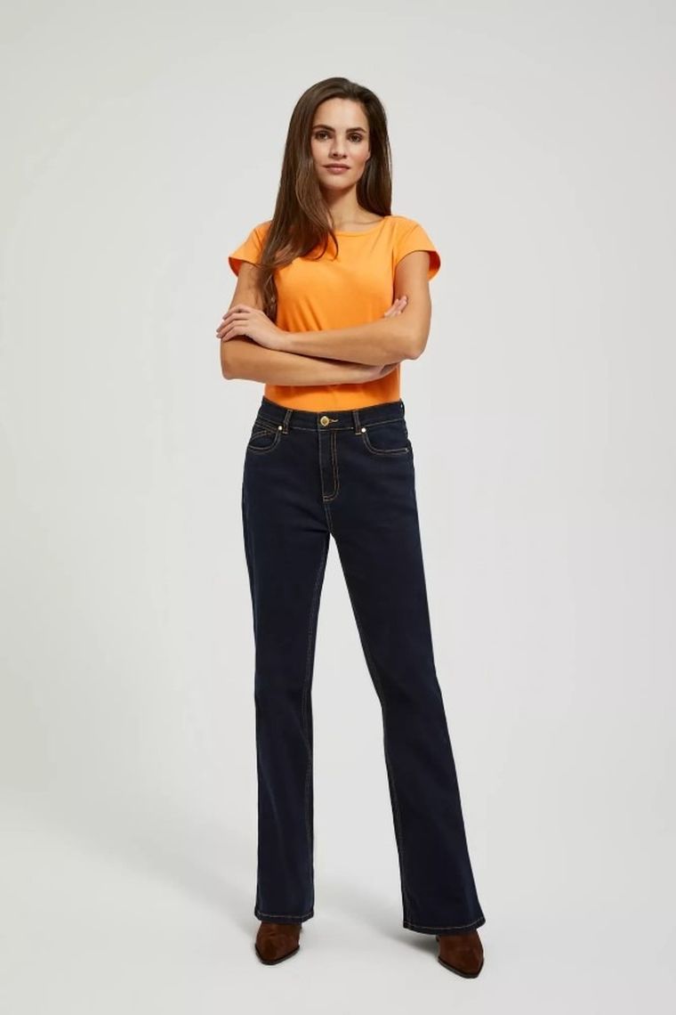 Spodnie jeansowe damskie, niebieskie, Moodo