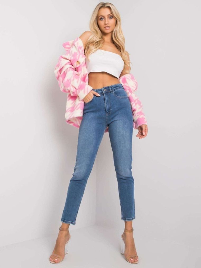 Spodnie jeansowe damskie, niebieskie, Moonart