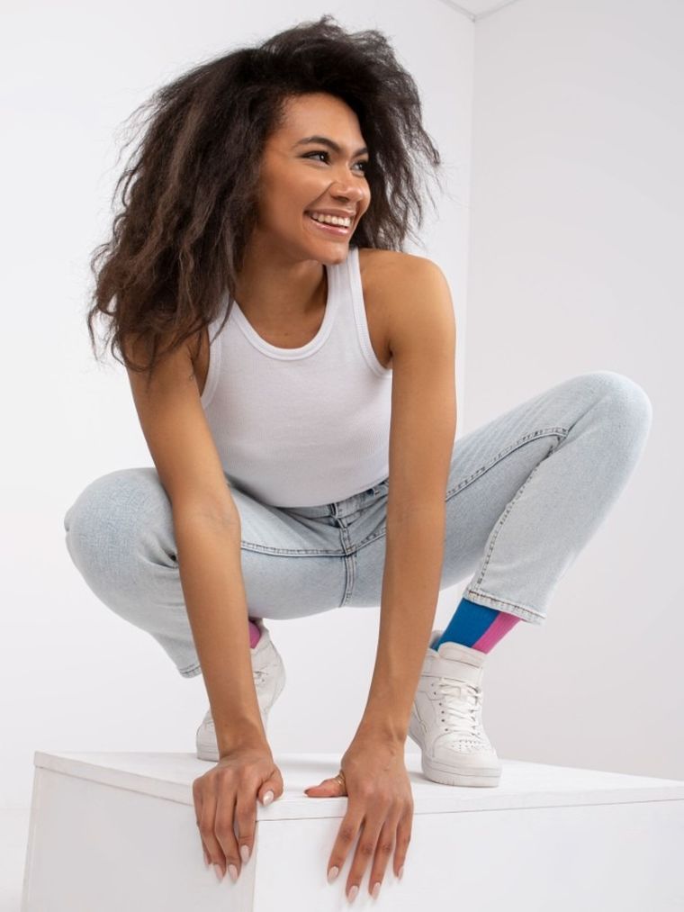 Spodnie jeansowe damskie, niebieskie, Moonart