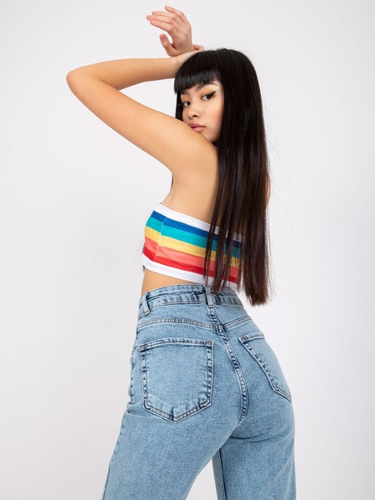 Spodnie jeansowe damskie, niebieskie, Moonart