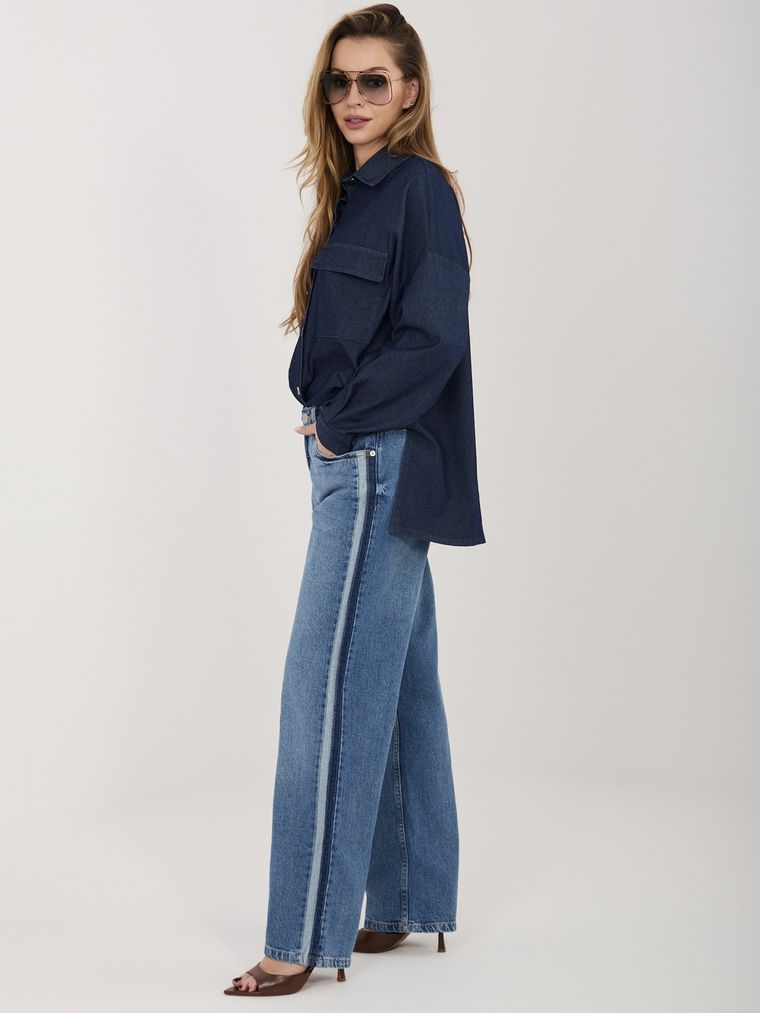 Spodnie jeansowe damskie, niebieskie, Sublevel