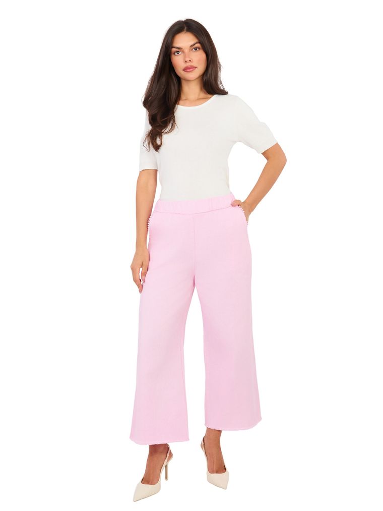 Spodnie jeansowe damskie, różowe, Italy Moda