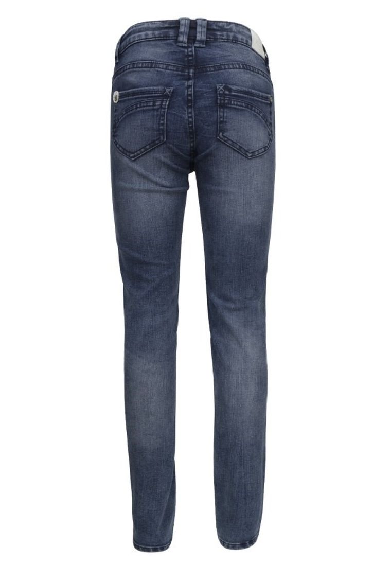 Spodnie jeansowe dziewczęce, skinny fit big, niebieskie, Lemmi