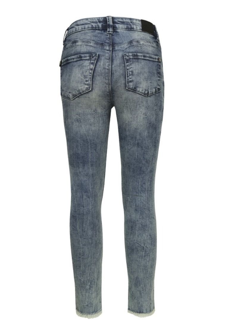 Spodnie jeansowe dziewczęce, skinny fit slim, niebieskie, Lemmi