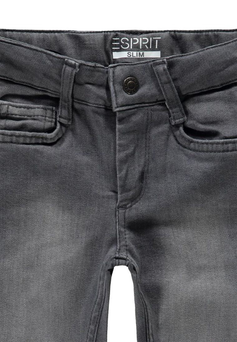 Spodnie jeansowe dziewczęce, slim fit, ciemnoszare, Esprit