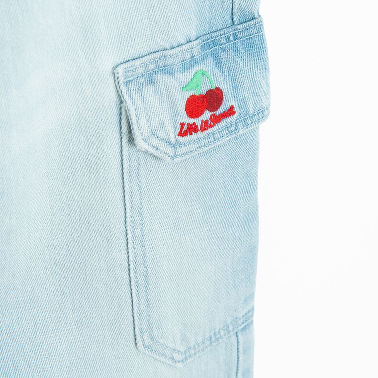 Spodnie jeansowe z regulacją cargo wide leg Cool Club