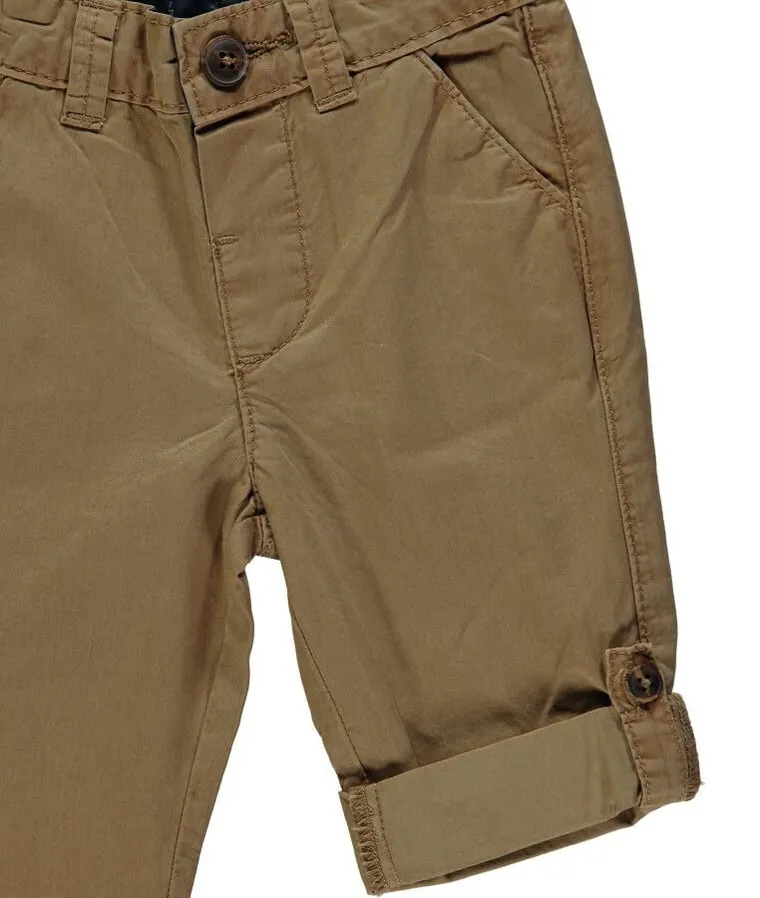 Spodnie materiałowe chłopięce, brązowe, Tom Tailor