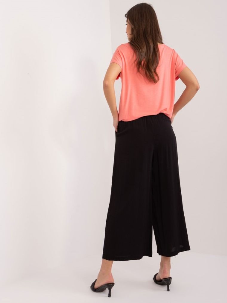 Spodnie materiałowe damskie, czarne, Sublevel