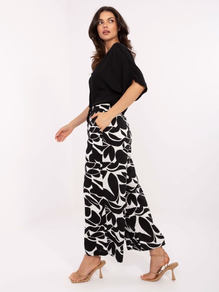 Spodnie materiałowe damskie, czarne, Sublevel