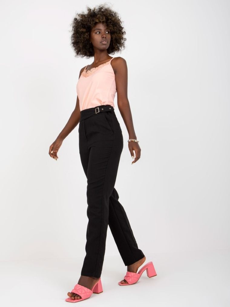 Spodnie materiałowe damskie, czarne, Xsapienza