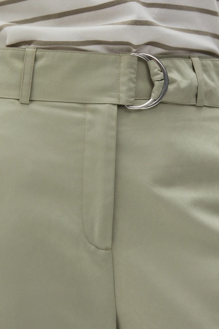 Spodnie materiałowe damskie, khaki, Moodo