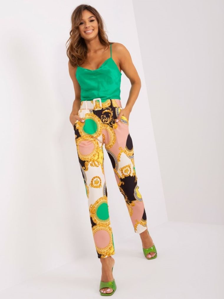 Spodnie materiałowe damskie, mix, Italy Moda