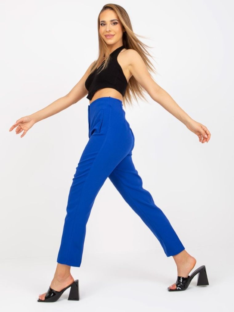 Spodnie materiałowe damskie, niebieskie, Xsapienza