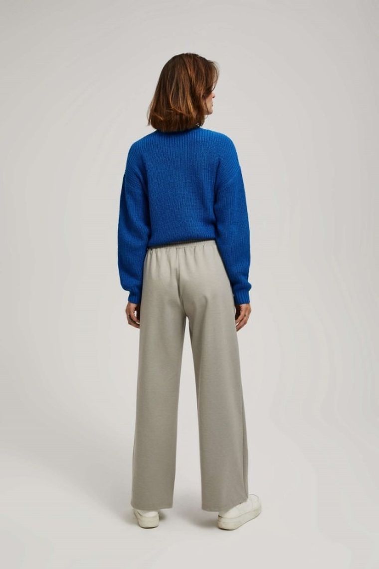 Spodnie materiałowe damskie, szare, Moodo