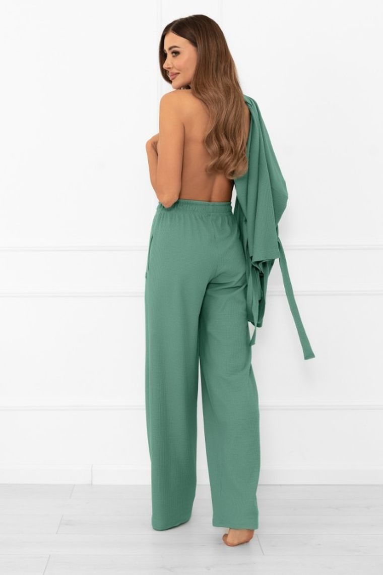 Spodnie materiałowe damskie, zielone, Bono, Italian Fashion