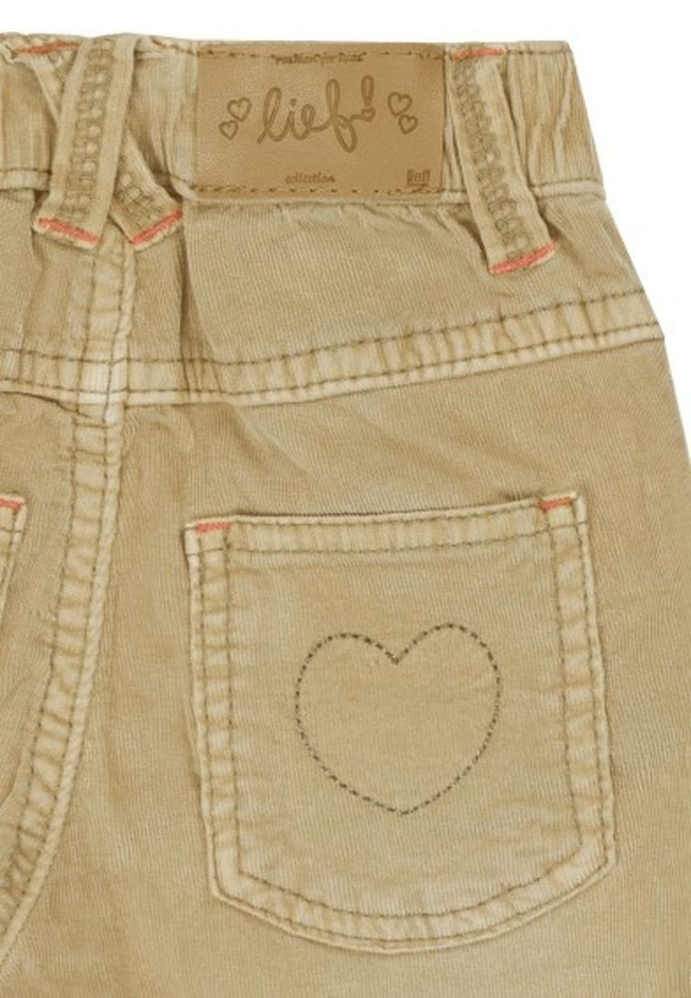 Spodnie materiałowe dziewczęce, jasnobrązowe, Lief