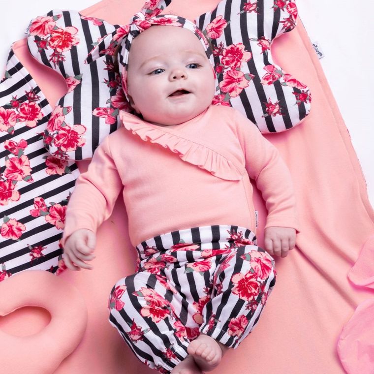 Spodnie materiałowe dziewczęce, mix, kwiaty, Nicol