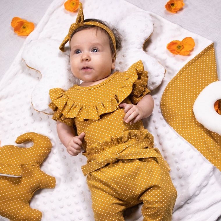 Spodnie materiałowe dziewczęce, żółte, Nicol