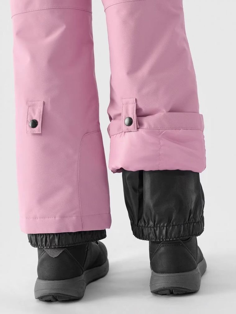 Spodnie narciarskie dziewczęce, różowe, 4F