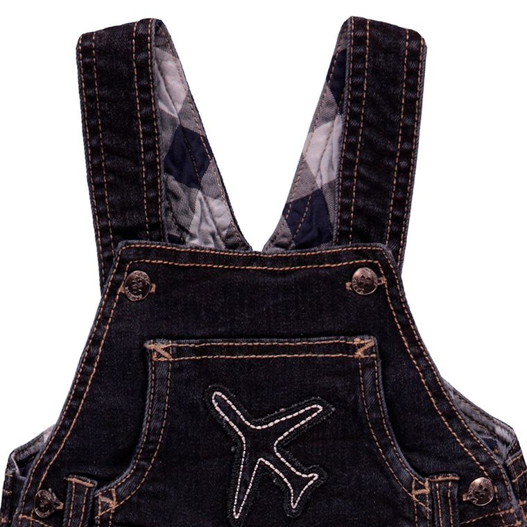 Spodnie ogrodniczki jeansowe chłopięce, denim, Kanz