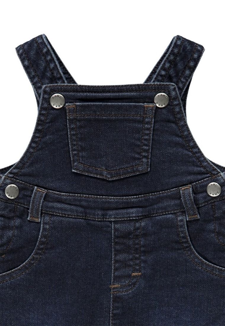 Spodnie ogrodniczki jeansowe chłopięce, granatowe, Kanz