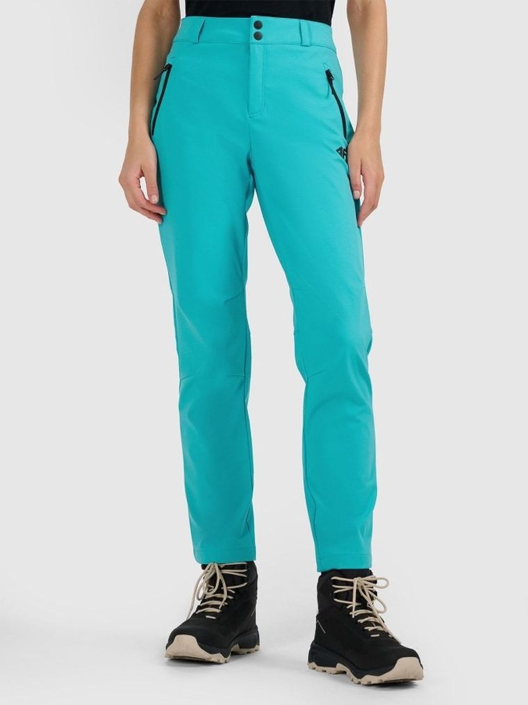 Spodnie trekkingowe damskie, turkusowe, 4F