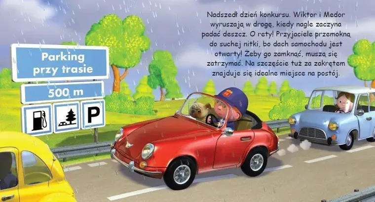 Sportowe auto Wiktora. Mały chłopiec