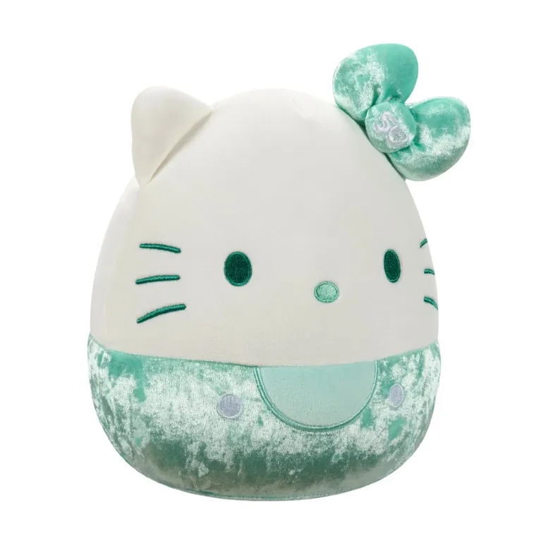 Squishmallows, Hello Kitty, maskotka, wydanie specjalne na 50-lecie, velvet zielony, 20 cm