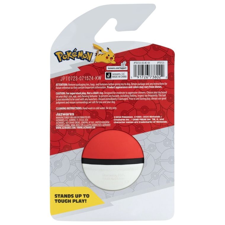 Squishmallows, Pokémon, PokeBall, piłka dla psa, 2.5"