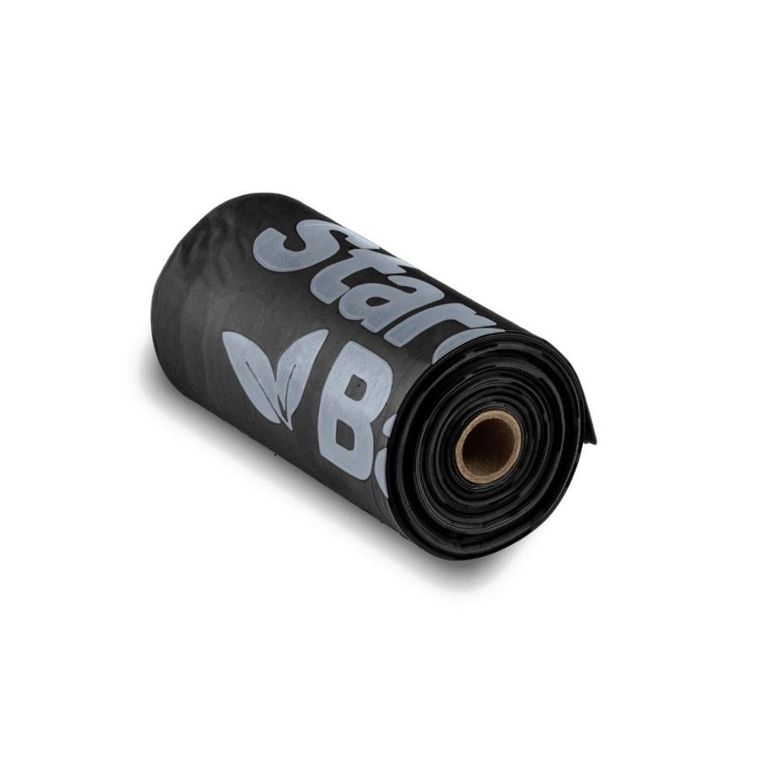 Starch Bag, BIOworki, worki na śmieci, czarne, 8 rolek x 15 szt.