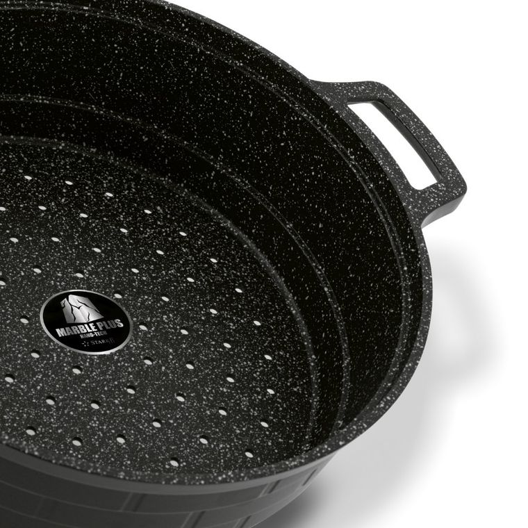 Starke, Brick Marble, garnek do gotowania na parze + nakładki silikonowe, 6.3l