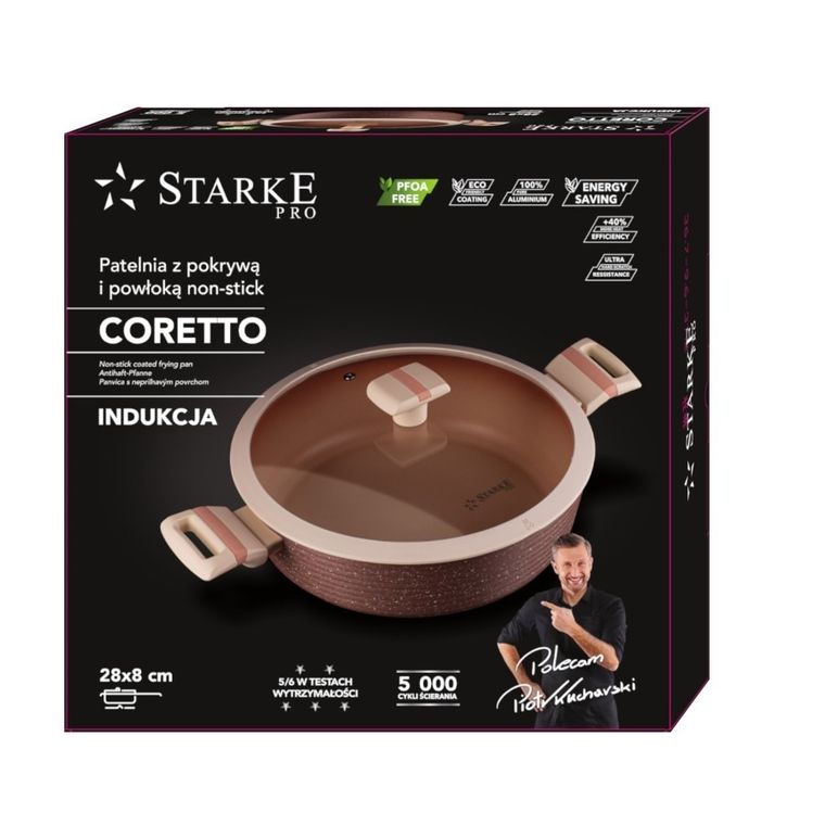 Starke Pro, Coretto, patelnia, 28-8 cm