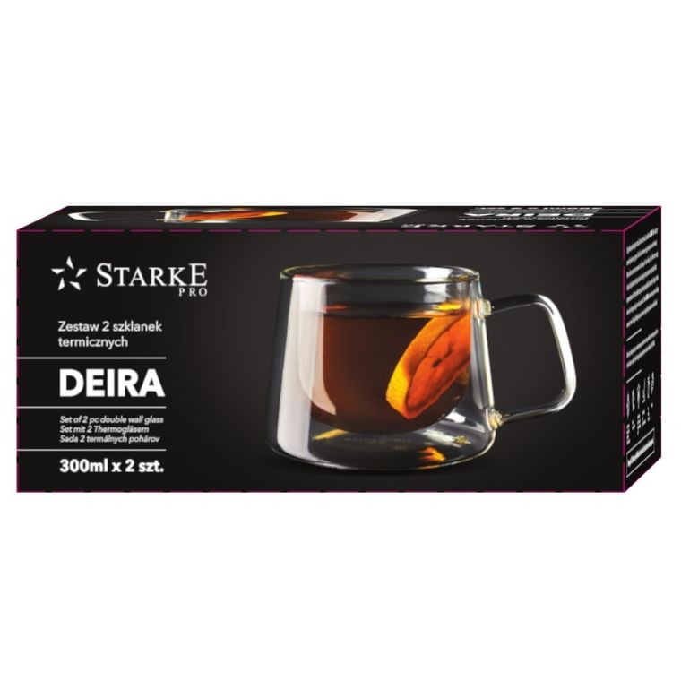 Starke Pro, Deira, szklanki termiczne do kawy, 300 ml, 2 szt.