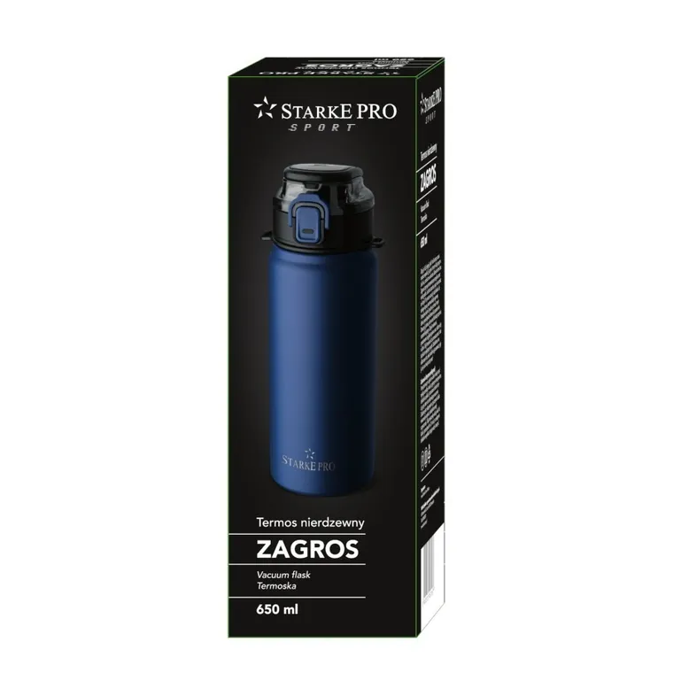 Starke Pro, Zagros, sportowy termos nierdzewny, 650 ml
