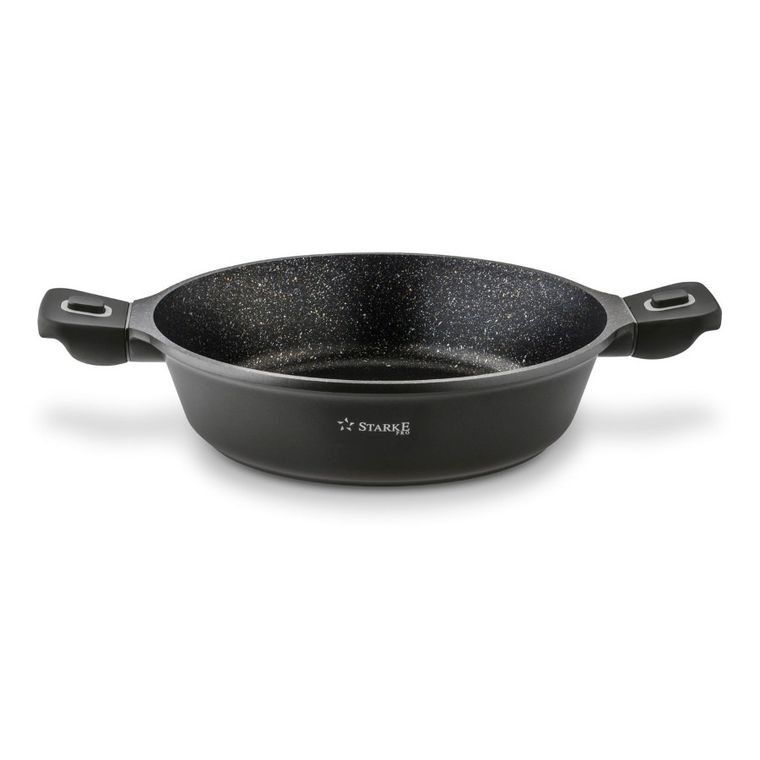 Starke, Svart Marble, patelnia krótkim uchwytem, 28 cm