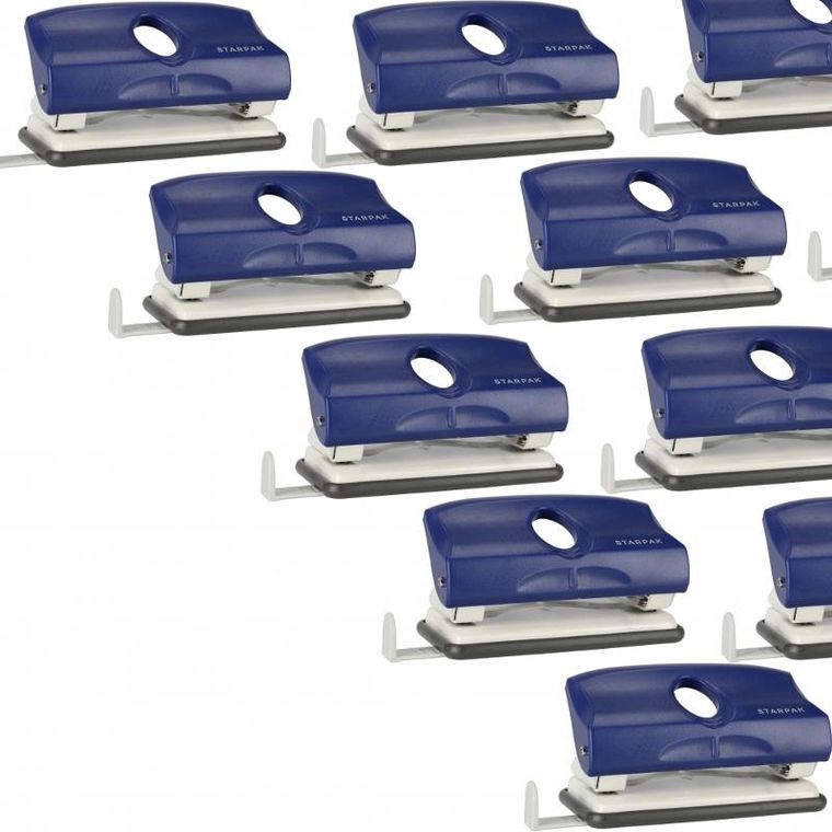 Starpak, dziurkacz, 10 kartek, granatowy