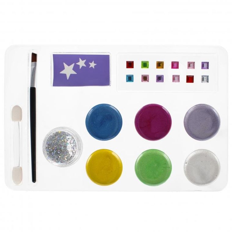 Starpak, farby do malowania twarzy + brokat, Fairy, 6 kolorów