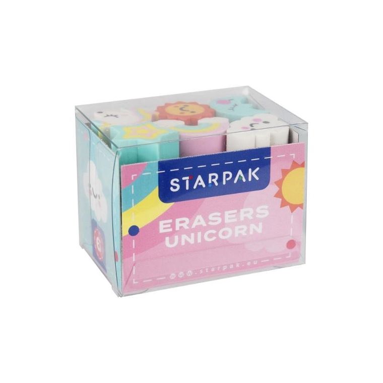 Starpak, gumka do mazania, unicorn, 6 szt.