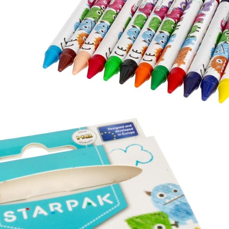 Starpak, kredki woskowe, 12 kolorów